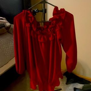 Red womens blouse